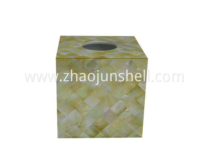 golden mother of pearl tissue box